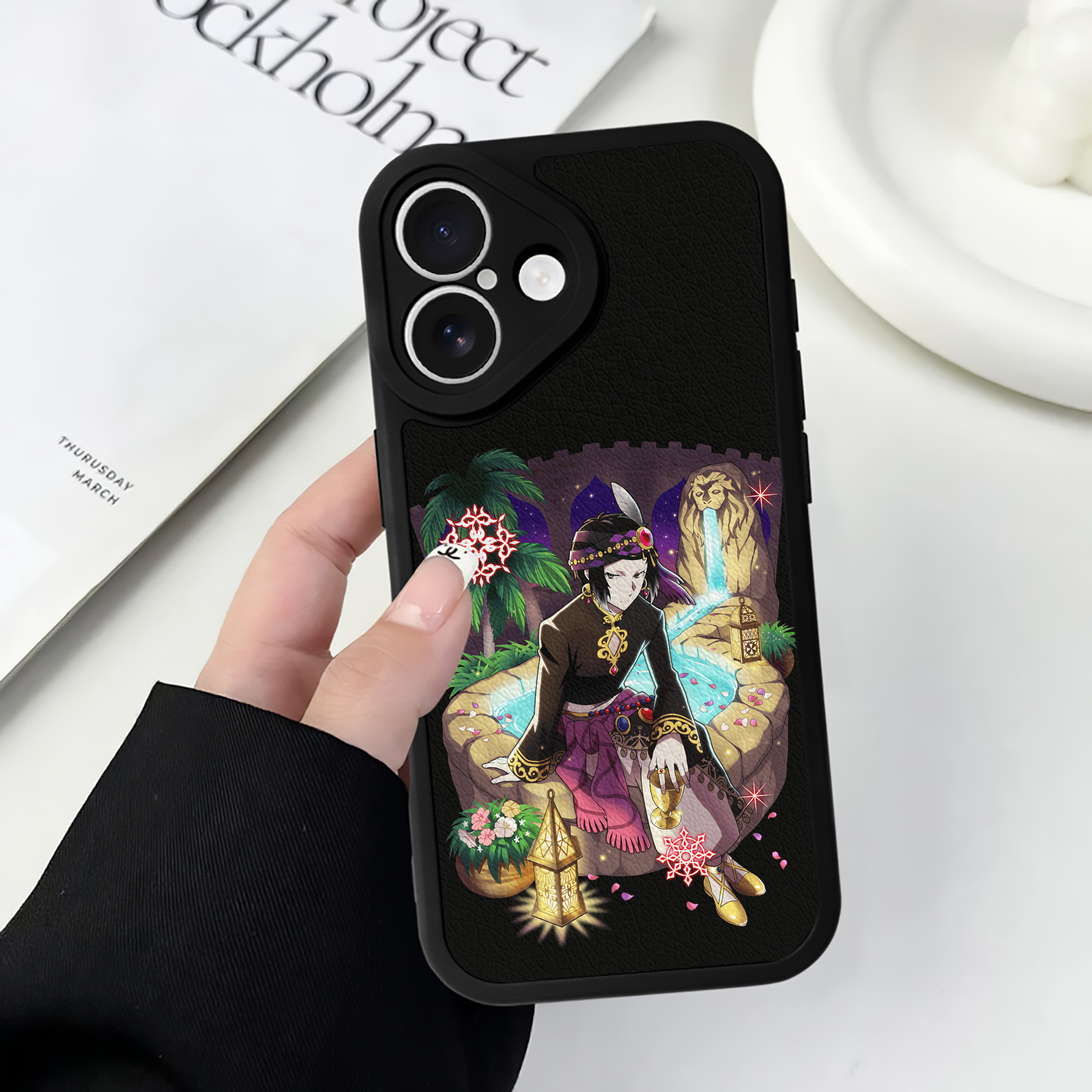（画像用） 文豪ストレイドッグス Bungo Stray Dogs 【iPhone 16シリーズ対応】シリコンスマホケース（レザー調） 材質：シリコン